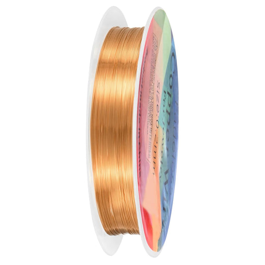 0.2 mm/32 Gauge Copper Wire for Jewelry Making, 82FT Copper Beading Craft Wire for Jewelry/Weaving/DIY Crafting/Planting, Color-Retaining [25M, Copper Tone]