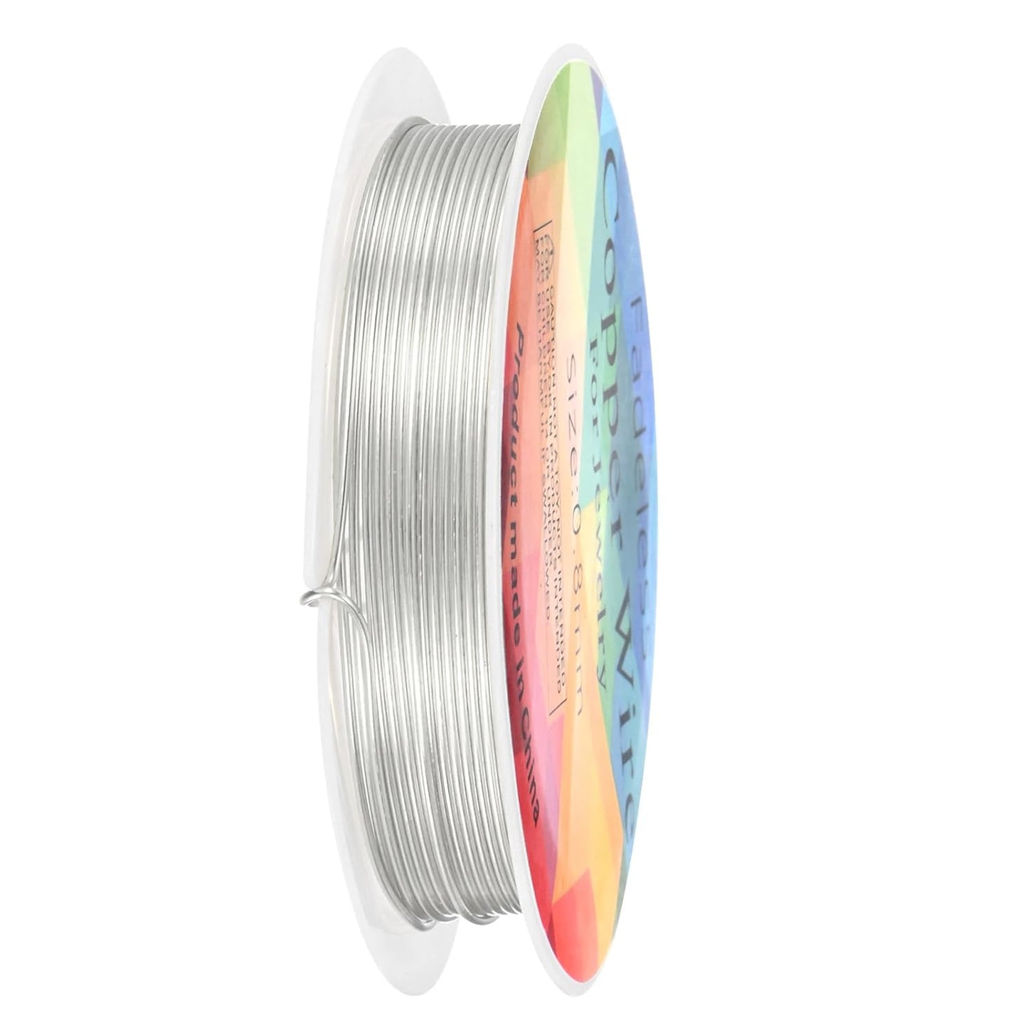 0.8 mm/20 Gauge Copper Wire for Jewelry Making, 7.5FT Copper Beading Craft Wire for Jewelry/Weaving/DIY Crafting/Planting, Color-Retaining [2.3 M, Bright Silver]